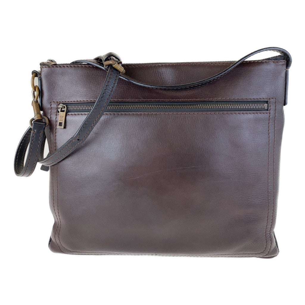 Louis Vuitton Leather Sac Plat Messenger Bag