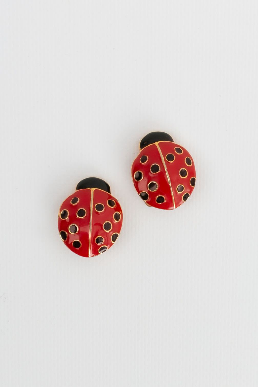Boucles d'oreilles coccinelles Yves Saint Laurent