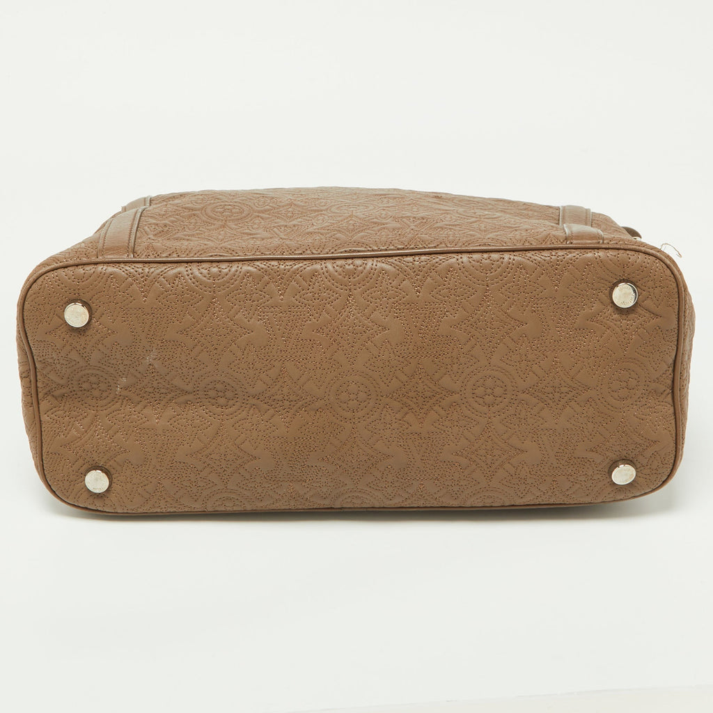 Louis Vuitton Gris Pearl Monogram Antheia Leather Ixia Mm Bag