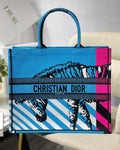 GLAMI Large Book Tote Blue And Pink, For Women, WomenÃ¢â‚¬â„¢s Handbags 16.5in/42cm CD