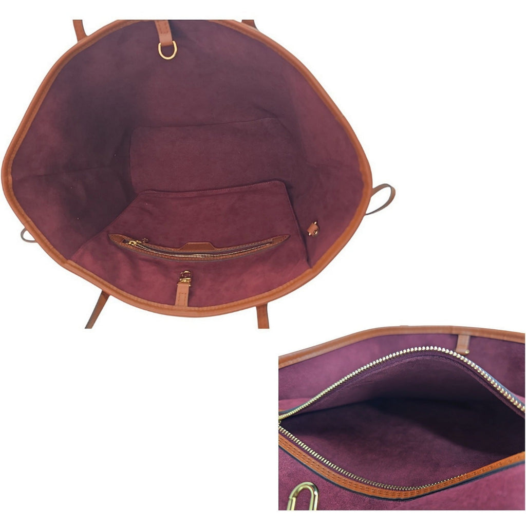 Louis Vuitton Jacquard Since 1854 Neverfull MM Tote w/ Pouch Bordeaux