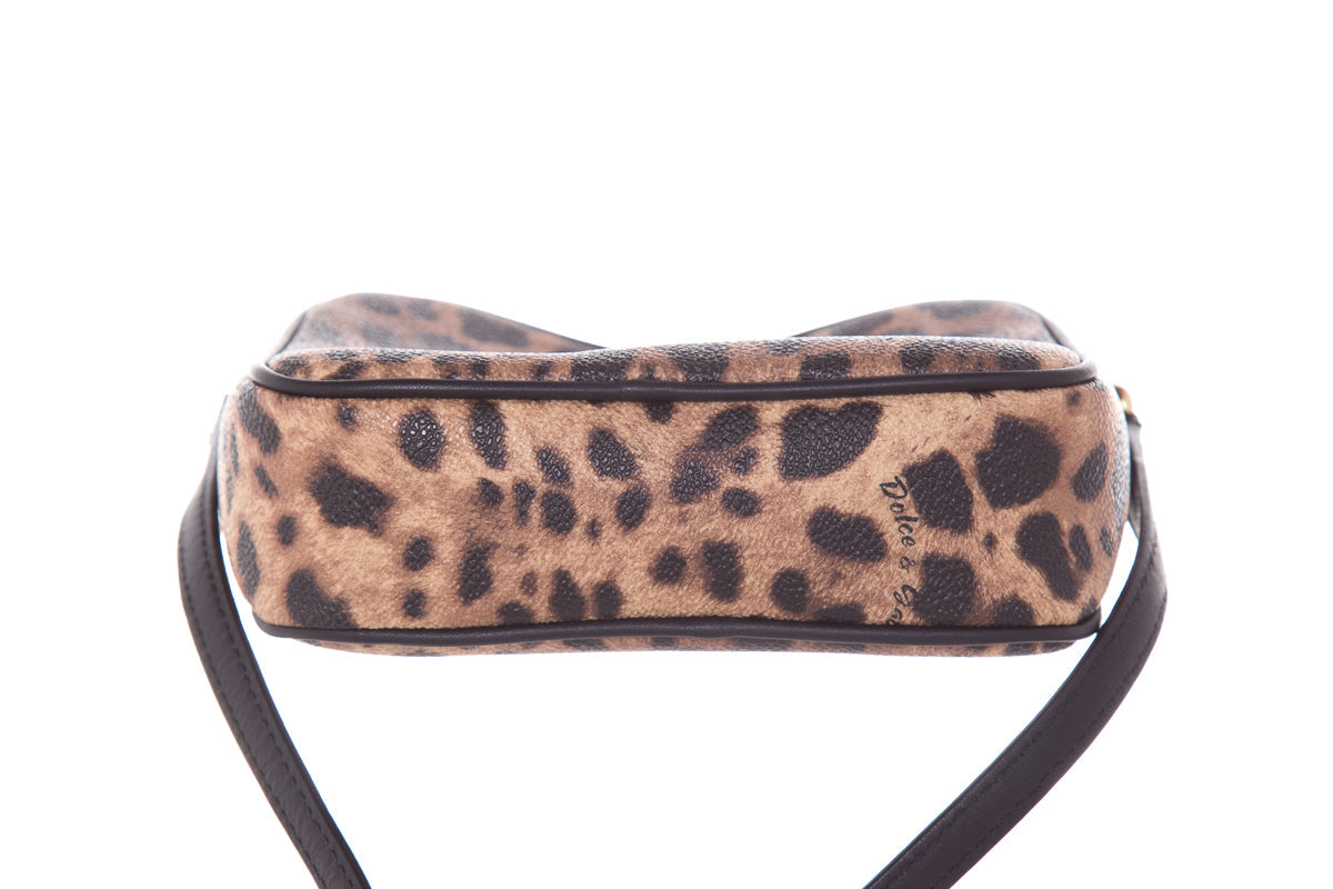 Dolce & Gabbana Leopard Dauphine Square Cross-Body