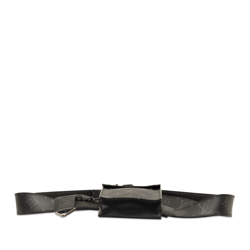 Louis Vuitton Monogram Eclipse Sanctuary Utility Waistport Body Bag M0235Q Gr PVC Leather Men LOUIS VUITTON