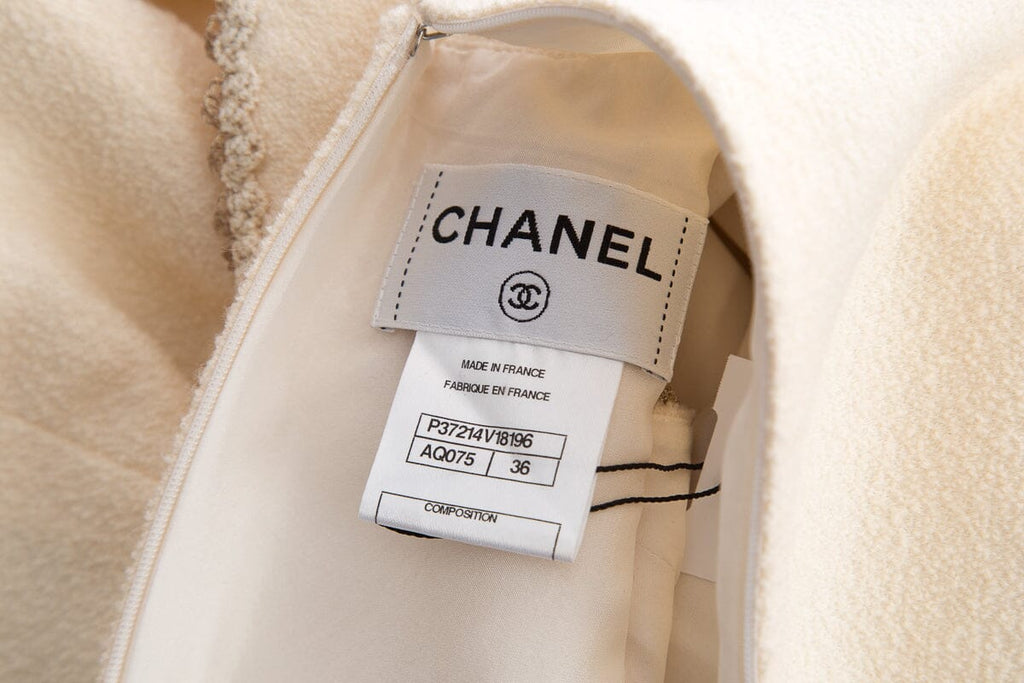 Chanel Cream Sleeveless Dress SZ 36
