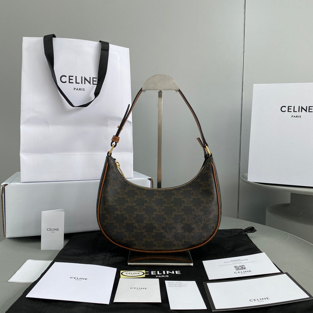 GLAMI Ava Bag In Triomphe Canvas Brown For Women 9in/23.5cm 193952BZJ.04LU