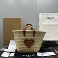 GLAMI Teen Triomphe GLAMI Classic Panier In Palm Leaves With Heart Patch Brown For Women 10in/25cm 194002DUI.04LUÃƒâ€šÃ‚Â 