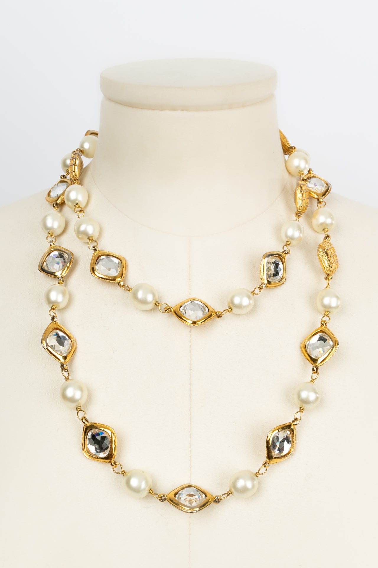 Parure perlÃƒÆ’Ã‚Â©e et strassÃƒÆ’Ã‚Â©e Chanel