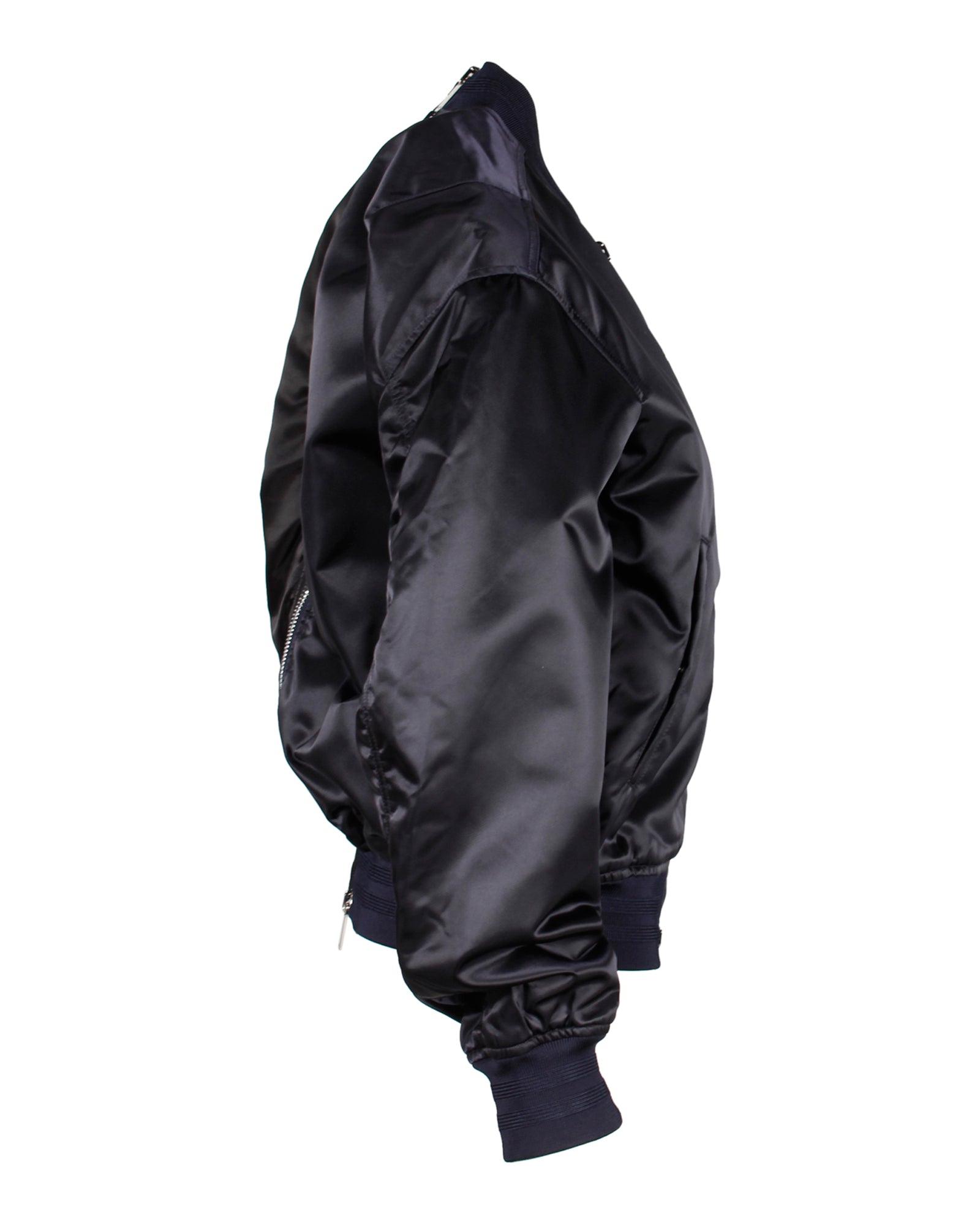 Dior And Judy Blame Embroidered Bomber Jacket in Black Cupro