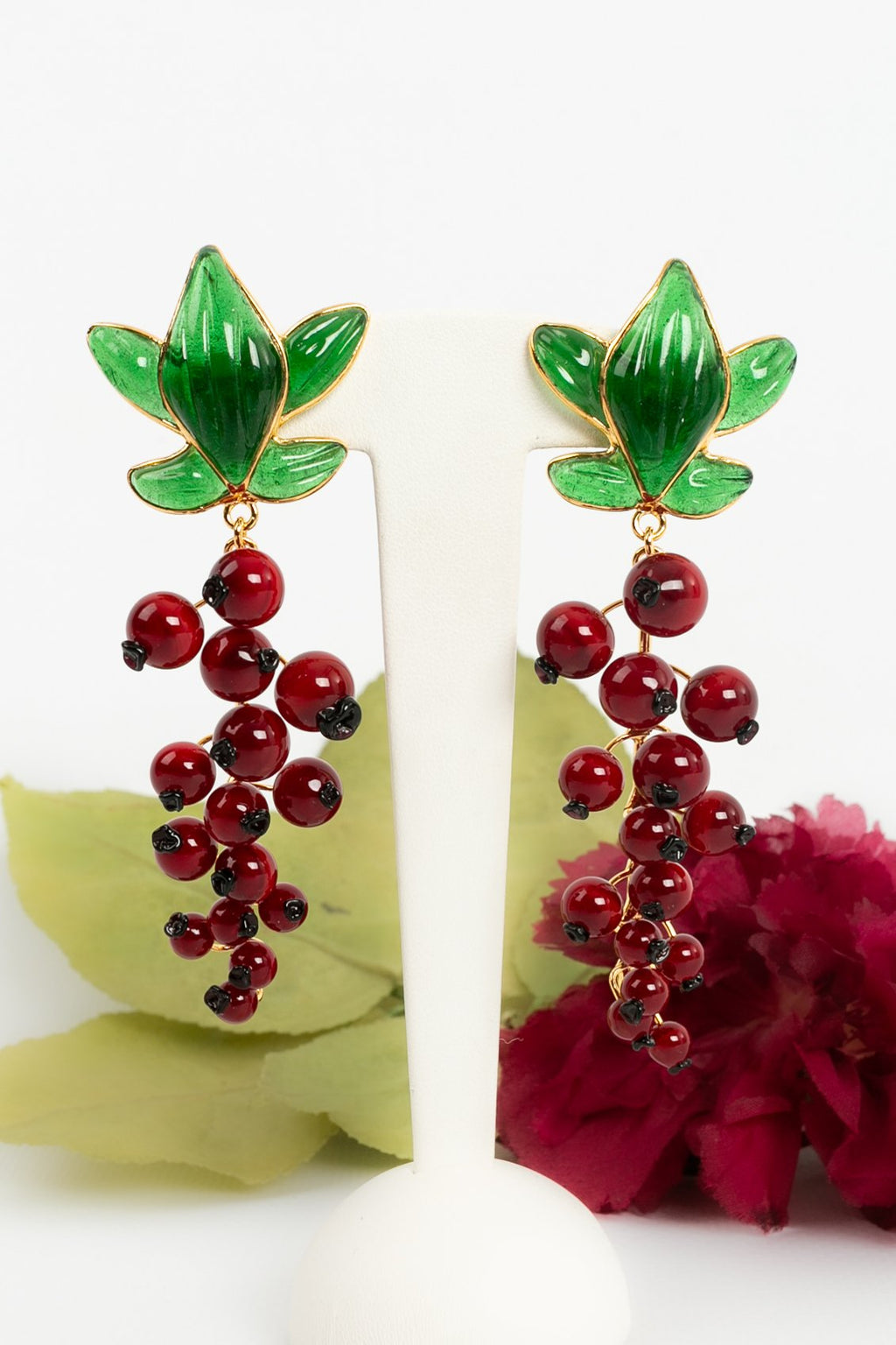 Boucles d'oreilles en pÃƒÆ’Ã‚Â¢te de verre Augustine