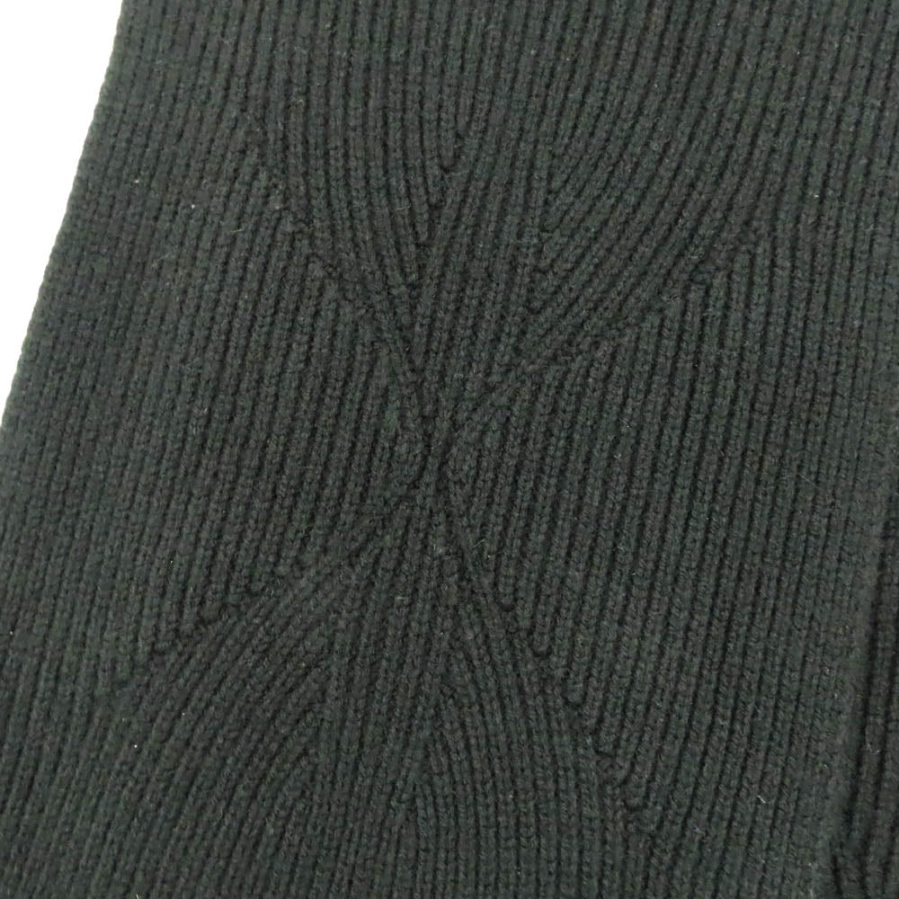 Louis Vuitton Esharp LV M77968 Stall Maffler Cashmere Small Black Ribbon Simple Small