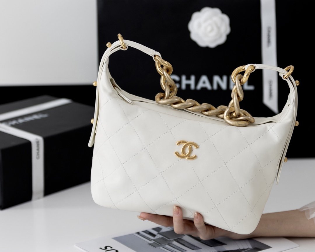 CHLMedium Hobo Bag White For Women 11in/28cm