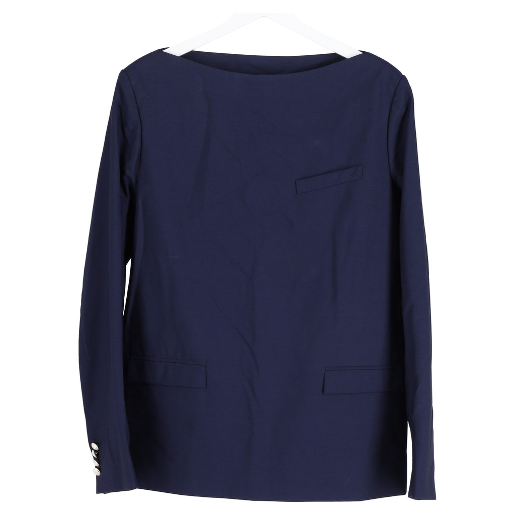Dior Blazer Style Top in Navy Blue Wool