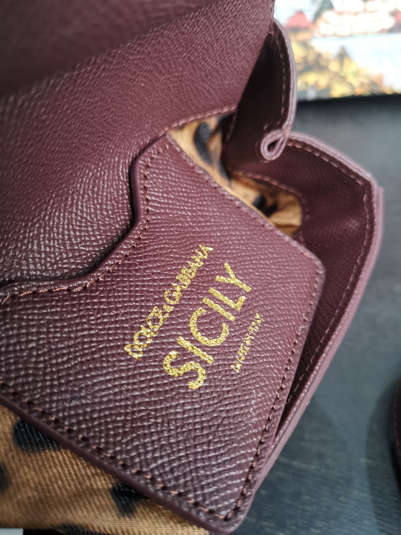GLAMI Small Sicily Bag In Dauphine Burgundy For Women 7.5in/19cm GLAMI