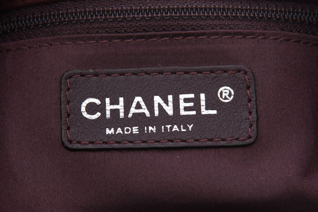 Chanel Purple Snakeskin Shimmer Hobo Handbag