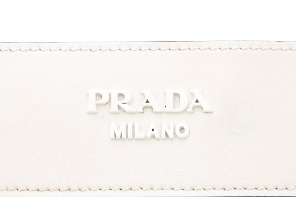 Prada City Calfskin Black & White Margit Cross-Body