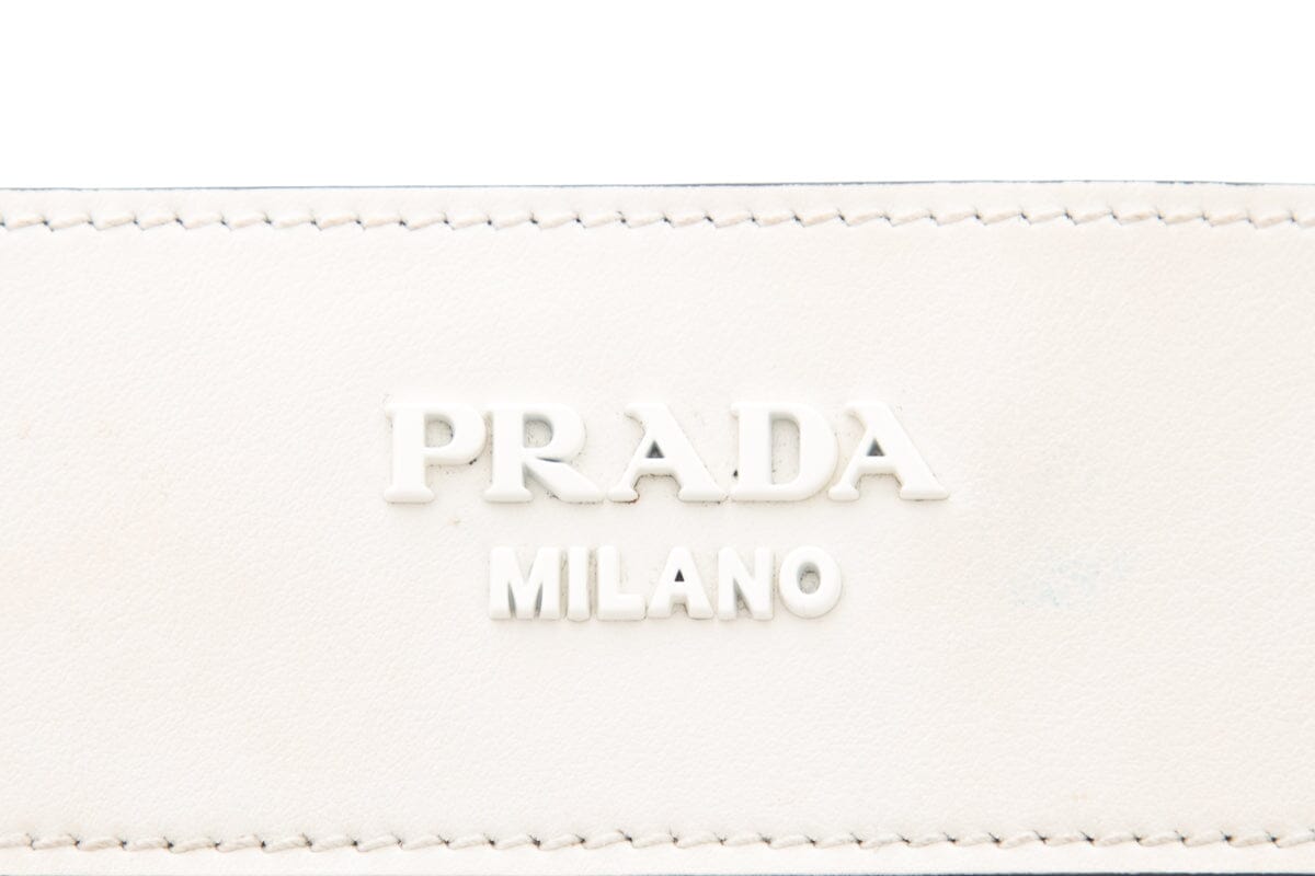 Prada City Calfskin Black & White Margit Cross-Body