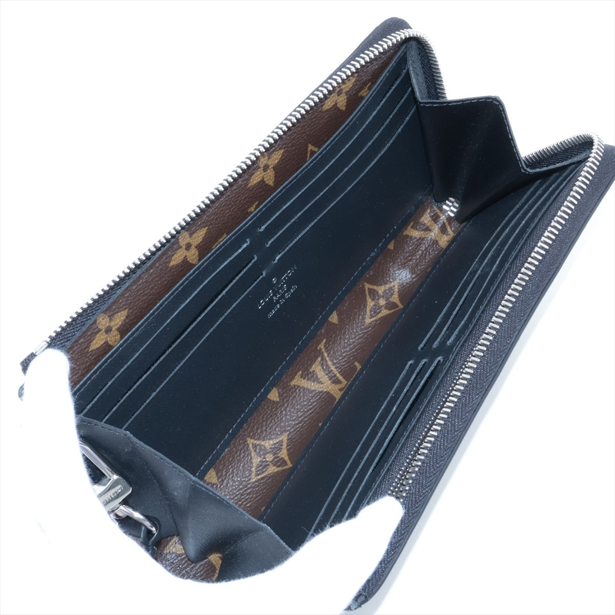 Louis Vuitton Monogram Makassar Zippy Dragon M69407 Black X Brown Round Zip Wallet