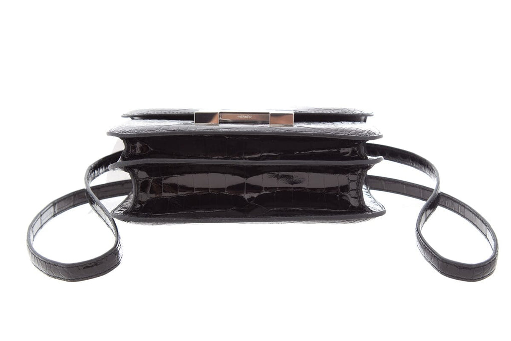 HermÃƒÆ’Ã‚Â¨s 2019 Black Crocodile Constance Mini Handbag
