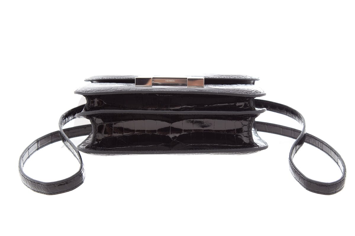 HermÃƒÆ’Ã‚Â¨s 2019 Black Crocodile Constance Mini Handbag