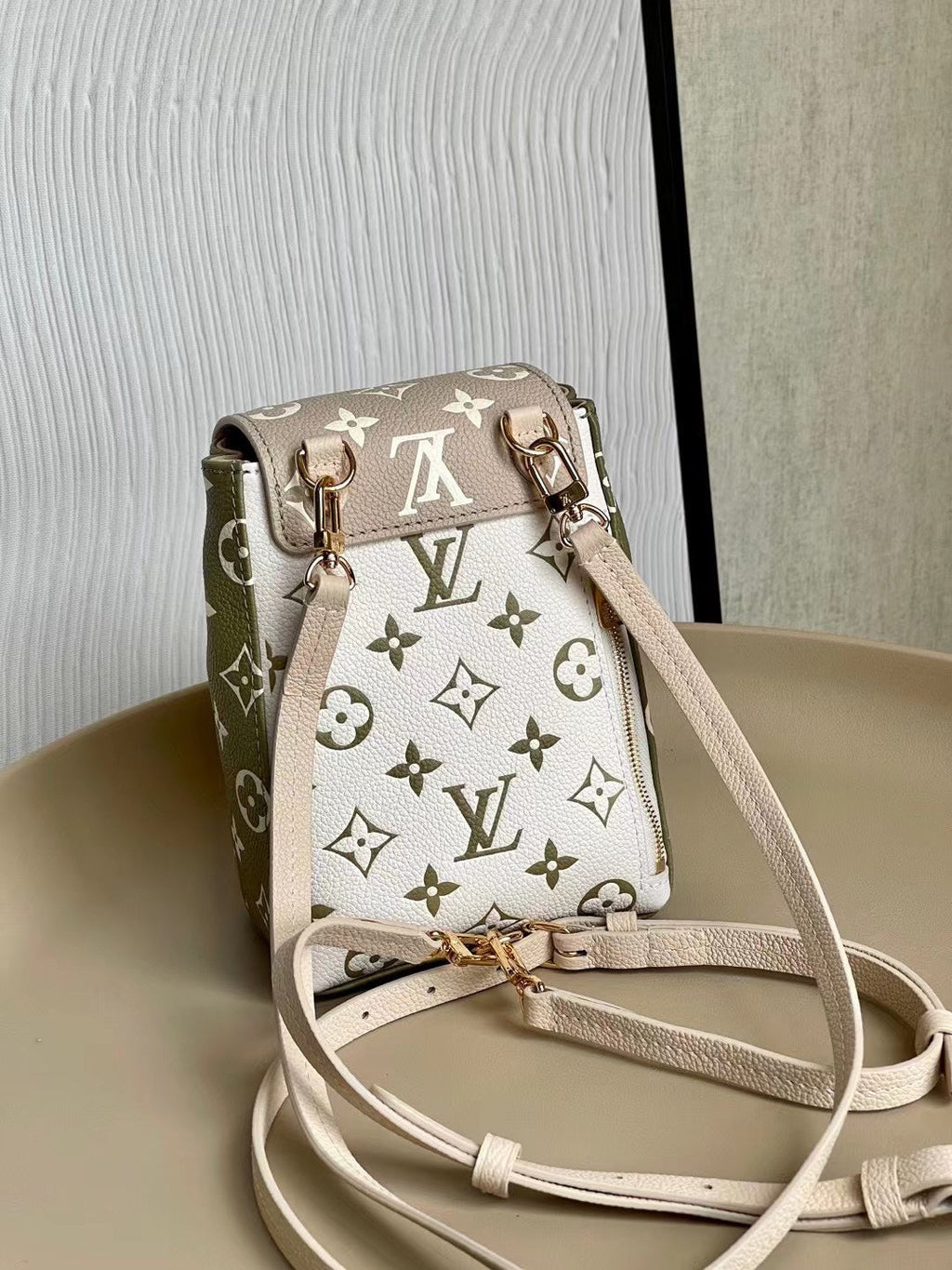 LV Tiny Backpack Monogram Empreinte Khaki For Women, WoBags 19cm LV M81351
