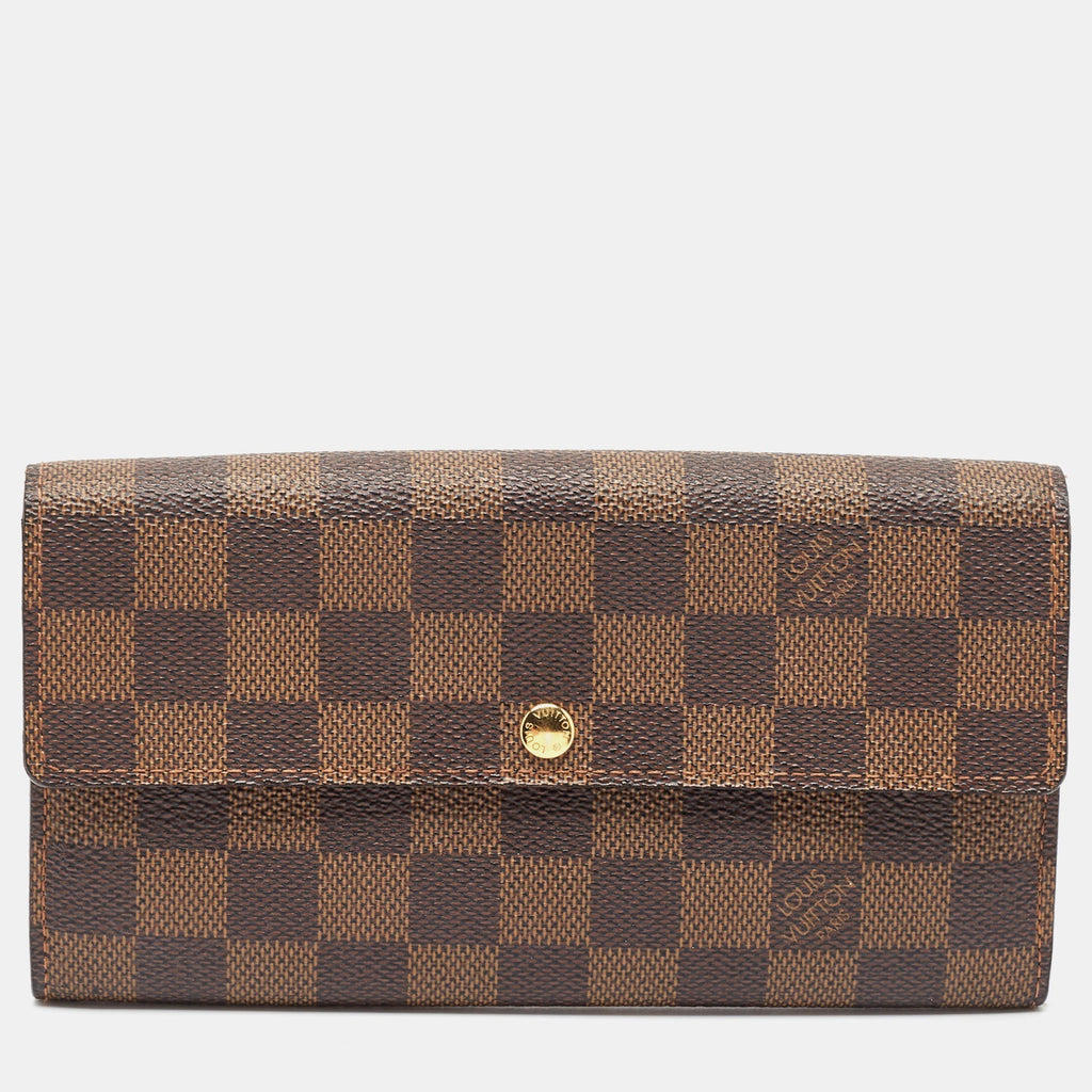 Louis Vuitton Damier Ebene Canvas Sarah Wallet..