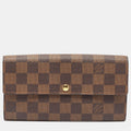 Louis Vuitton Damier Ebene Canvas Sarah Wallet..