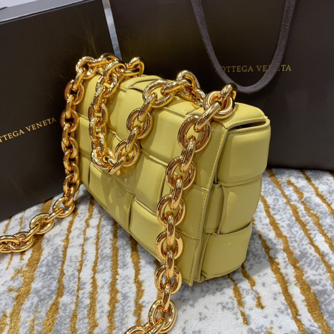 GLAMI Chain Cassette Bag For Women 10.2in/26cm In Yellow