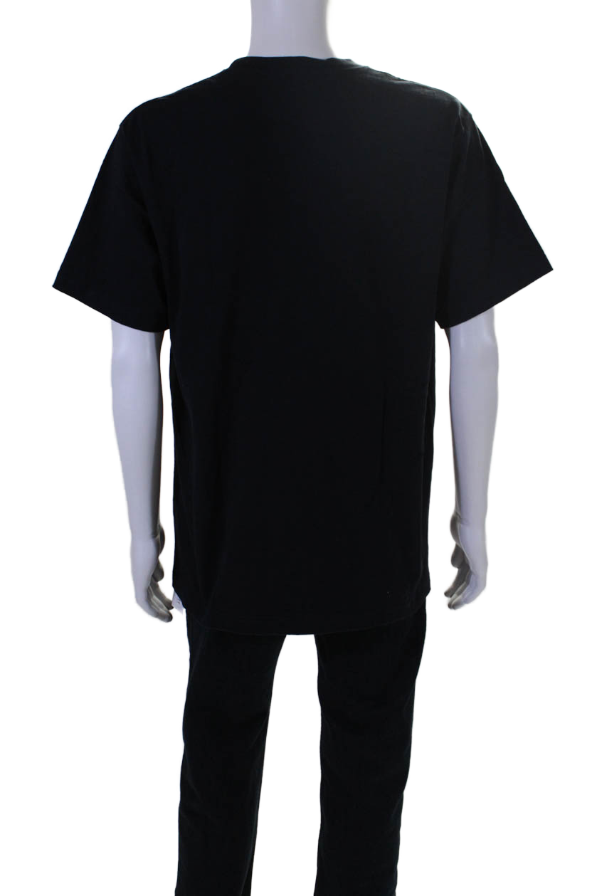 Dior Mens Short Sleeves Pullover Tee Shirt Black Cotton