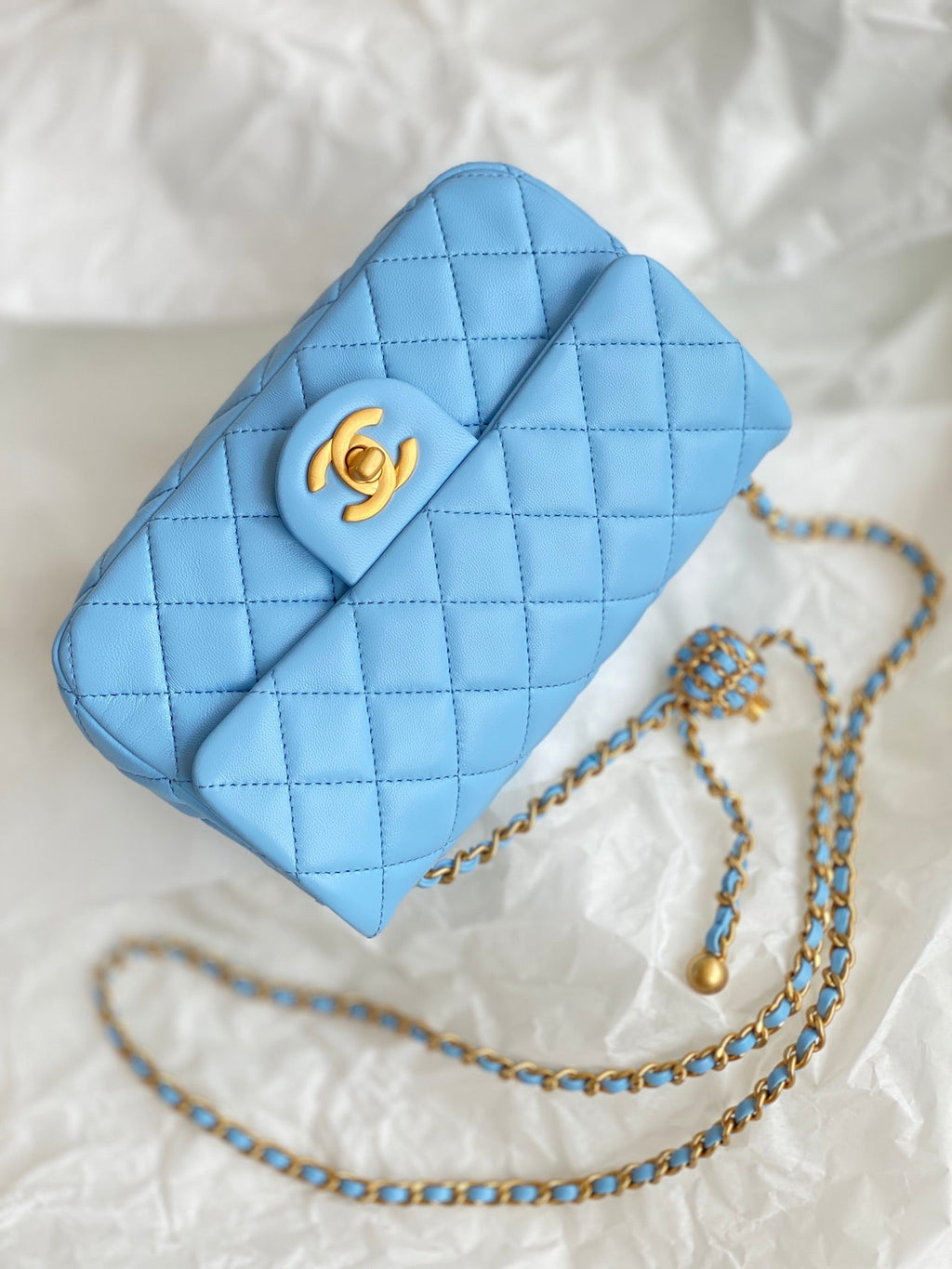 CHLMini Flap Bag Blue For Women, Women’s Bags 7.9in/20cm