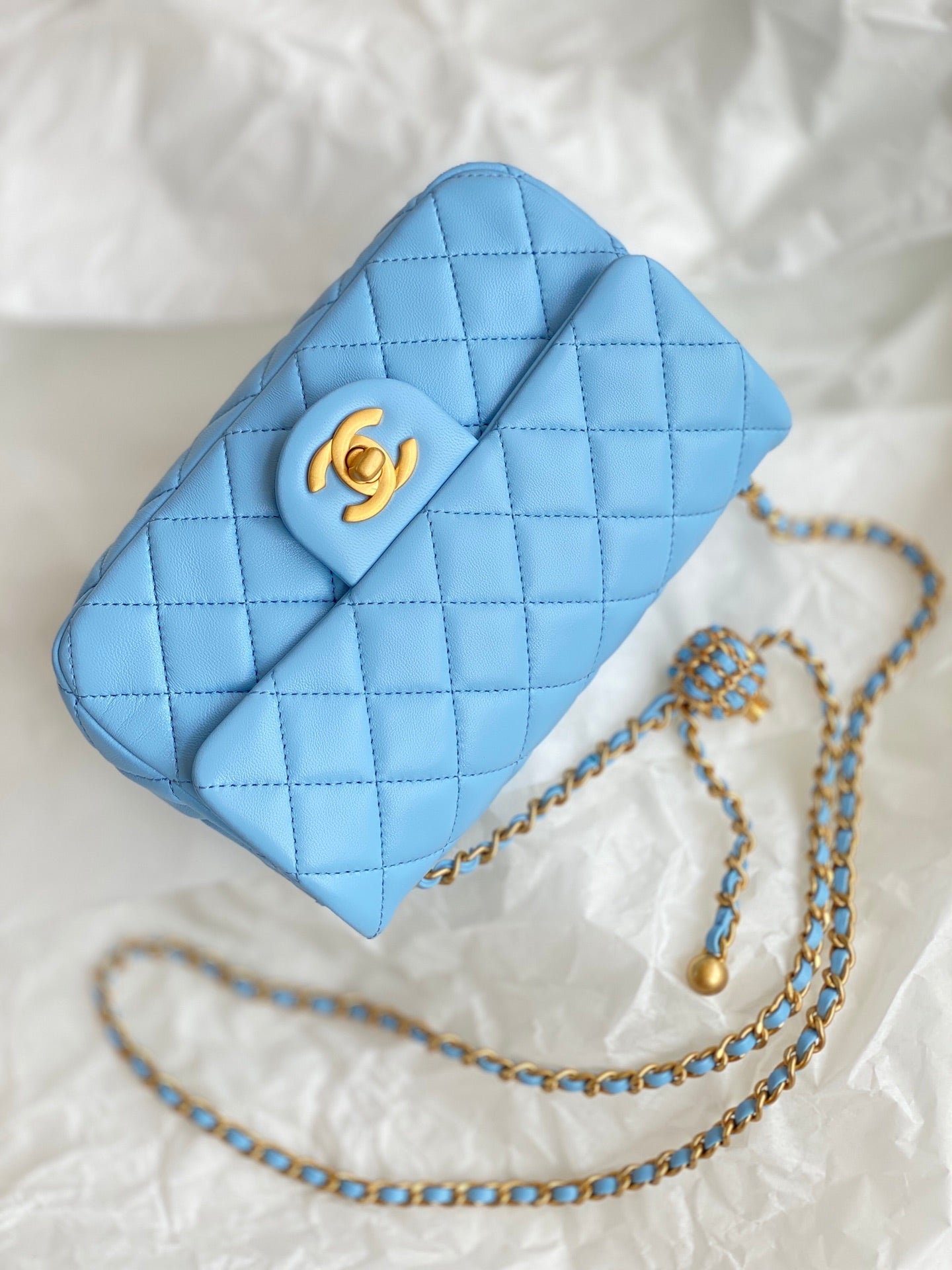 CHLMini Flap Bag Blue For Women, Women’s Bags 7.9in/20cm
