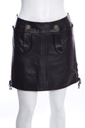 Chanel Salzburg Collection Black Calfskin Mini Skirt SZ 38