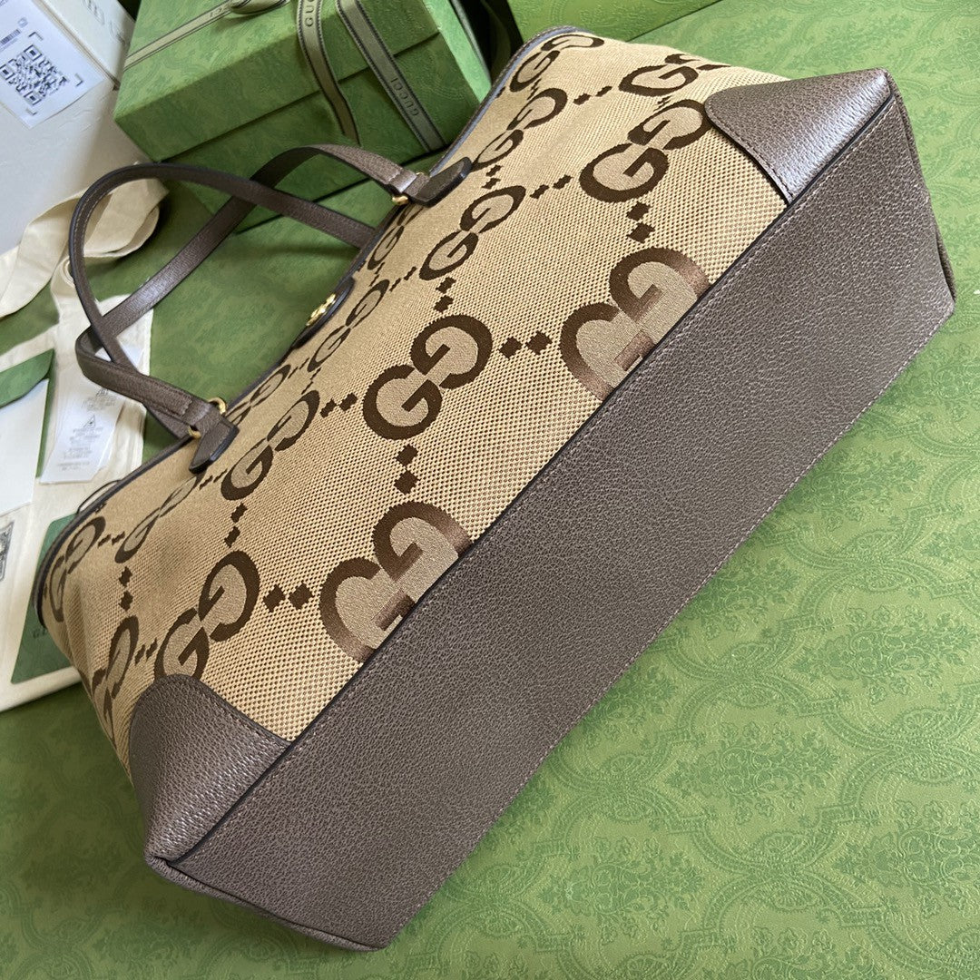 Glami OphiGLAMIa Jumbo Glami MeGLAMIum Tote Camel And Ebony Jumbo Canvas For Women 15in/38cm Glami