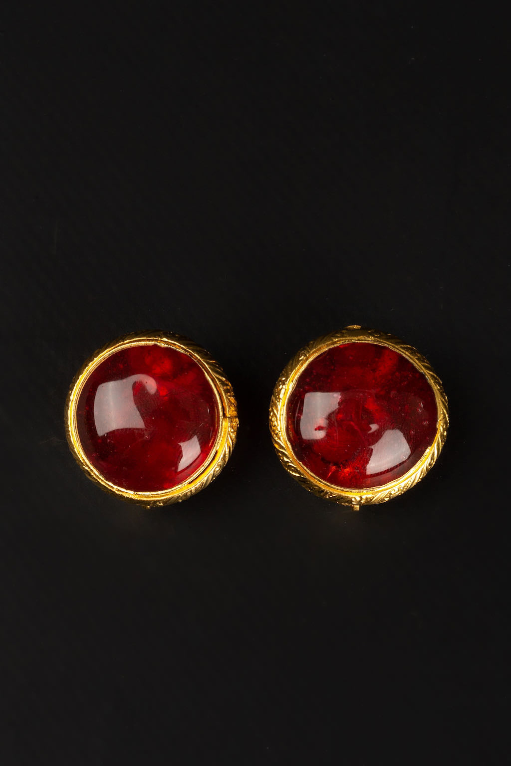 Boucles d'oreilles en pÃƒÆ’Ã‚Â¢te de verre Chanel