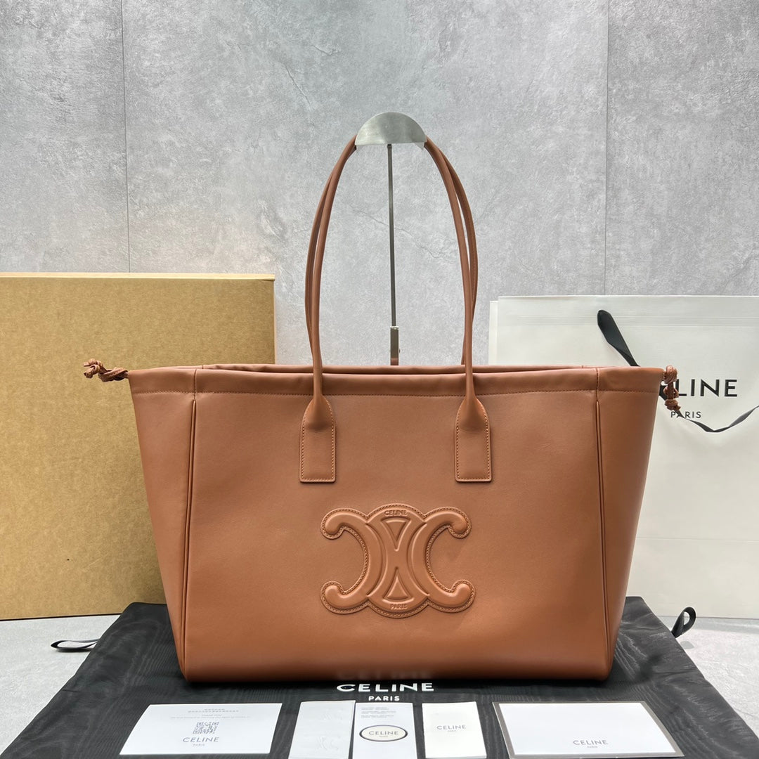 GLAMI Cabas Drawstring Cuir Triomphe Tan For Women 17in/44cm 199973DU3.04LU