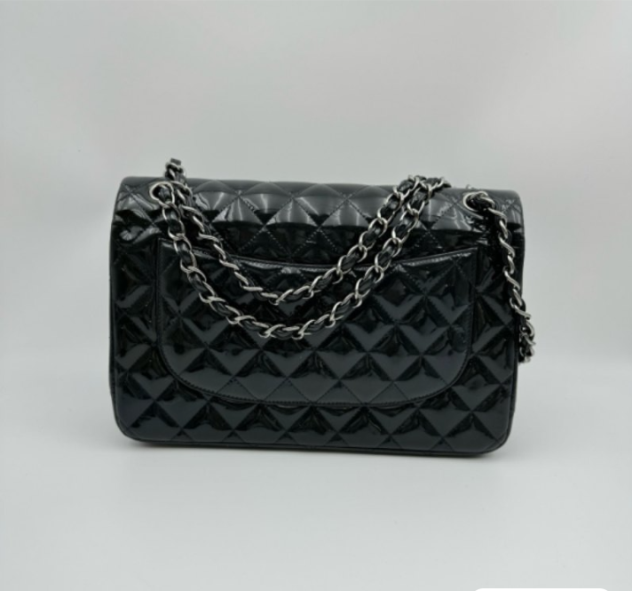 Preloved Chanel Classic Flap CF Dark Blue Large 30cm Bag 100142400162