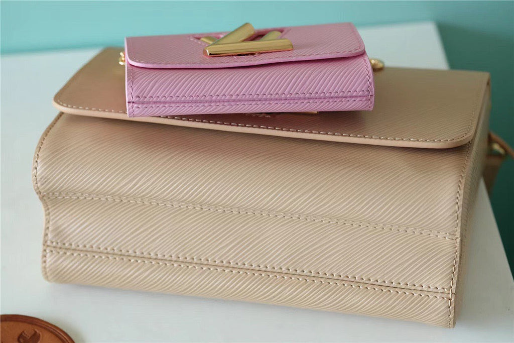 LV Twist MM Bag Epi Beige/ Light Pink For Women,  Shoulder and Cross Body Bags 9.1in/23cm LV