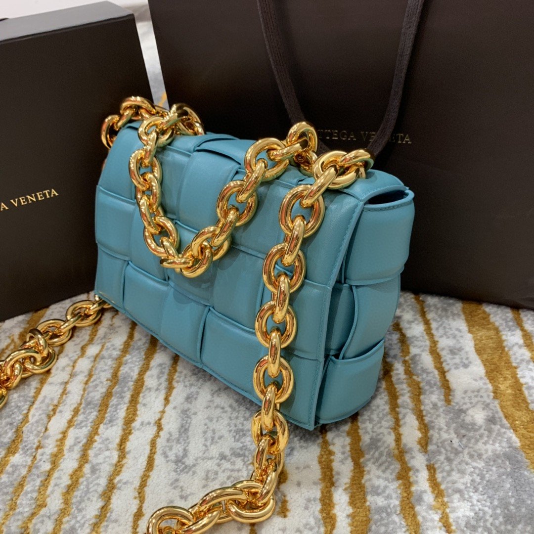 GLAMI Chain Cassette Bag For Women 10.2in/26cm In Light Blue