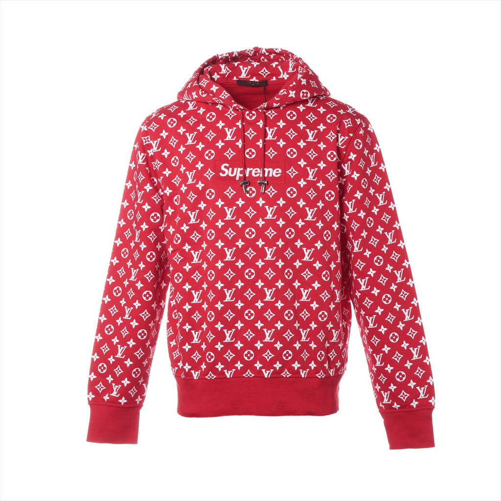 Louis Vuitton x Supreme 17AW Cotton x Leon Parker L Men Red HDY91WJIU Monogram Box Logo