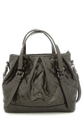 Burberry Green Patent Leather Lowry Studded Tote