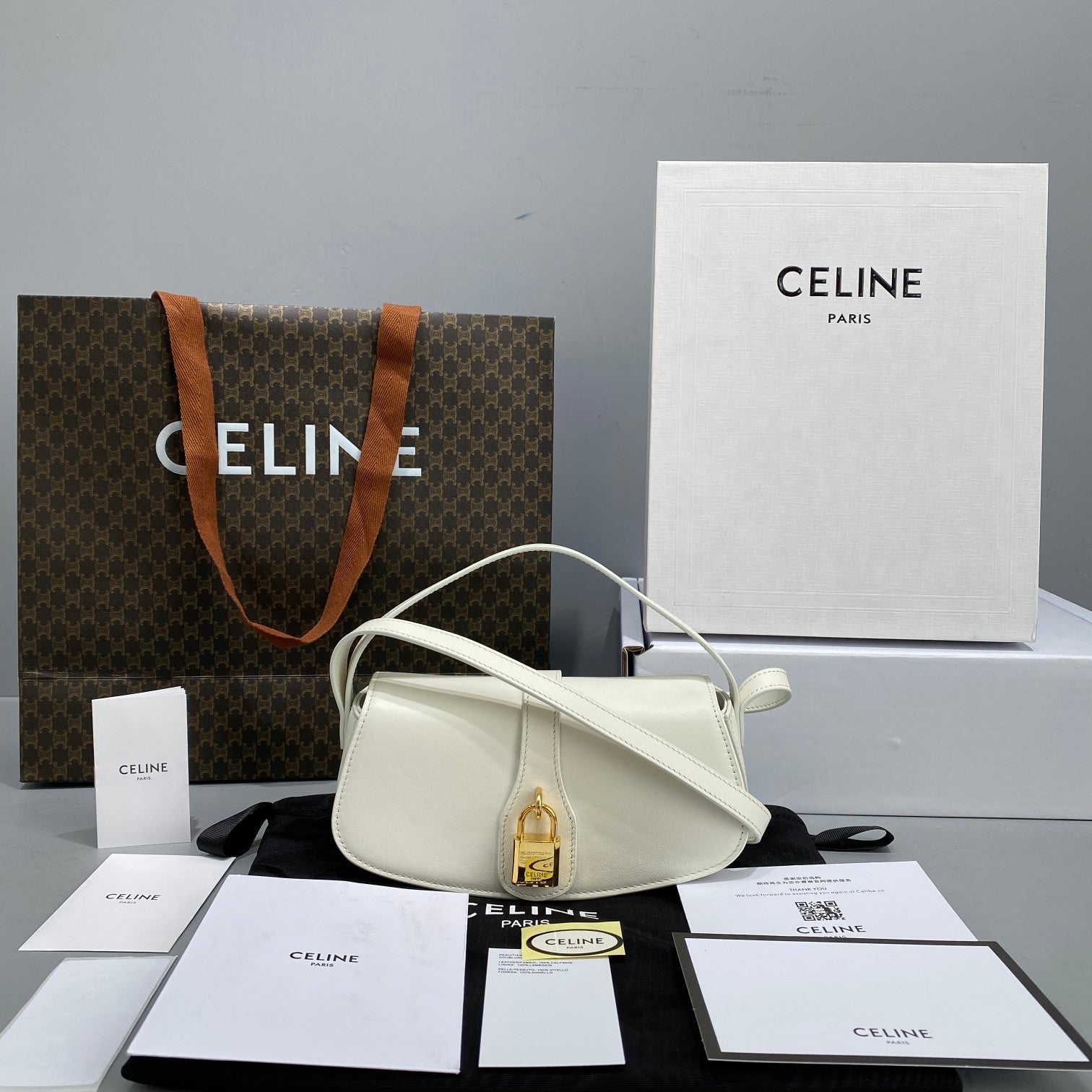 GLAMI Clutch On Strap White For Women 7in/18cm 10I593DQ1.01OP
