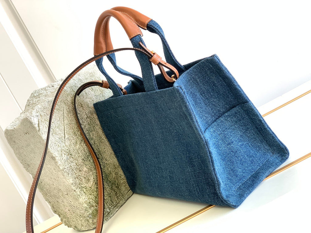 GLAMI Small Denim Tote For Women 11.4in/29cm