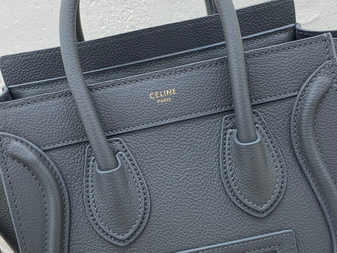 GLAMI Nano LuGucciage Bag In Drummed Grey For Women 8in/20cm 189243AQL.10KL