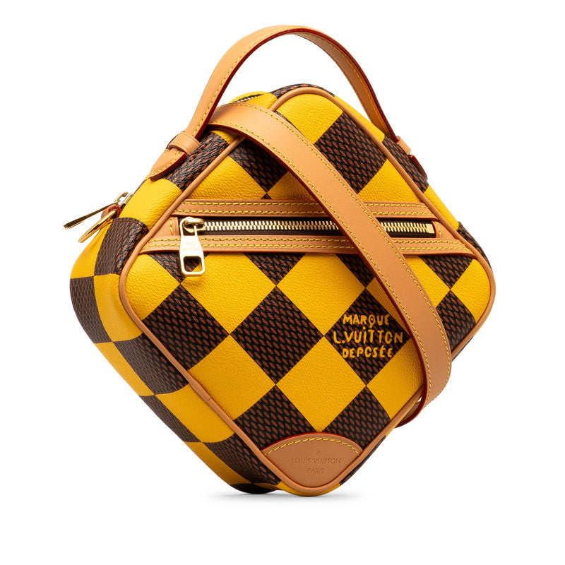 Louis Vuitton Damier Pop Chess Messenger S Bag N40562 Johnmat Yellow PVC Leather Mens LOUIS Vuitton