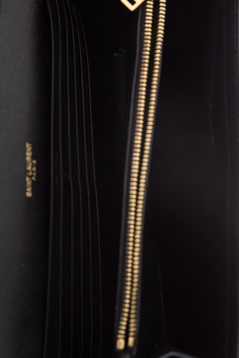 Saint Laurent Black Grain de Poudre Large WOC