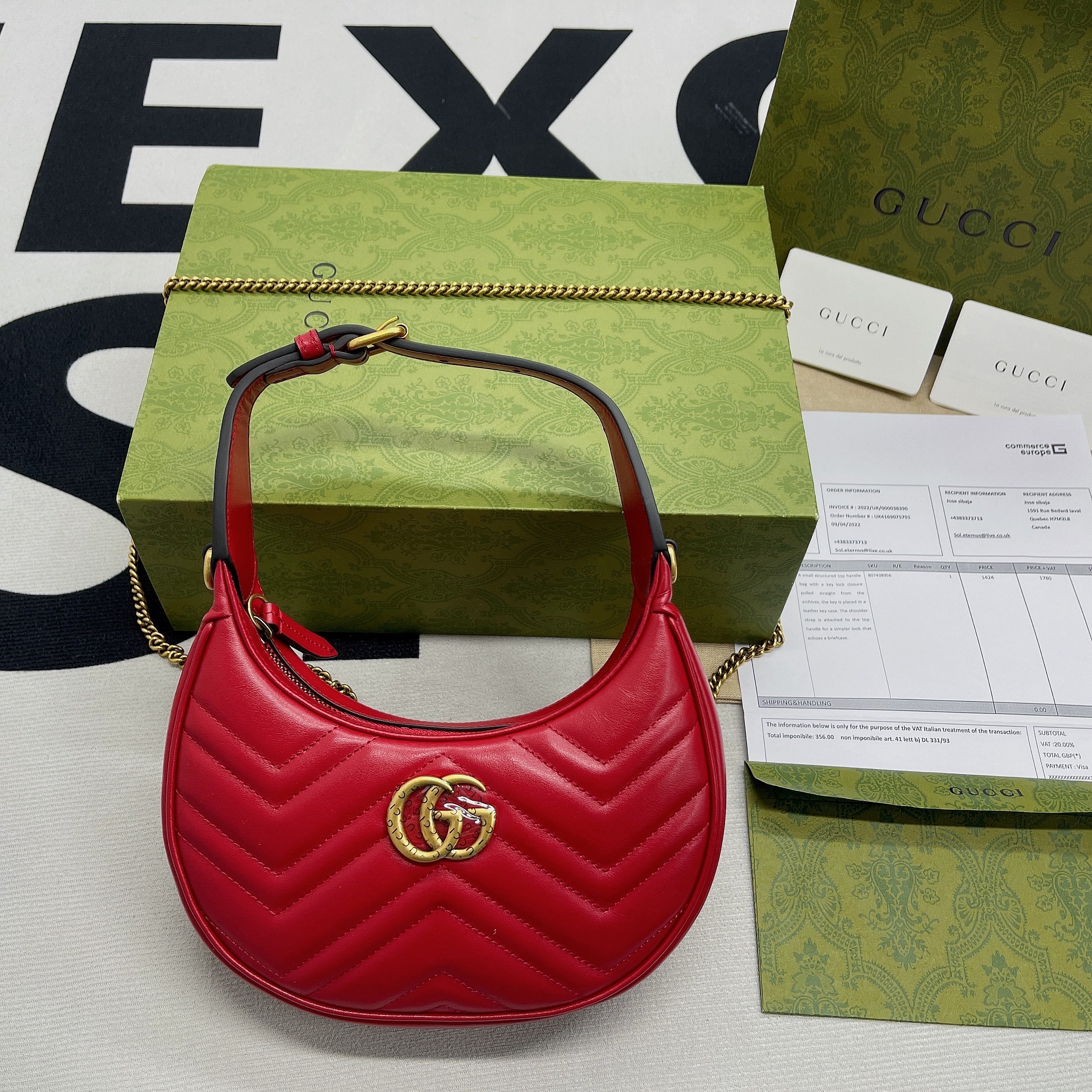 Glami Marmont Half Moon Shaped Mini Bag Red For Women, Women’s Bags 8.5in/22cm Glami