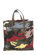 Valentino Camo Abstract Stitch Tote