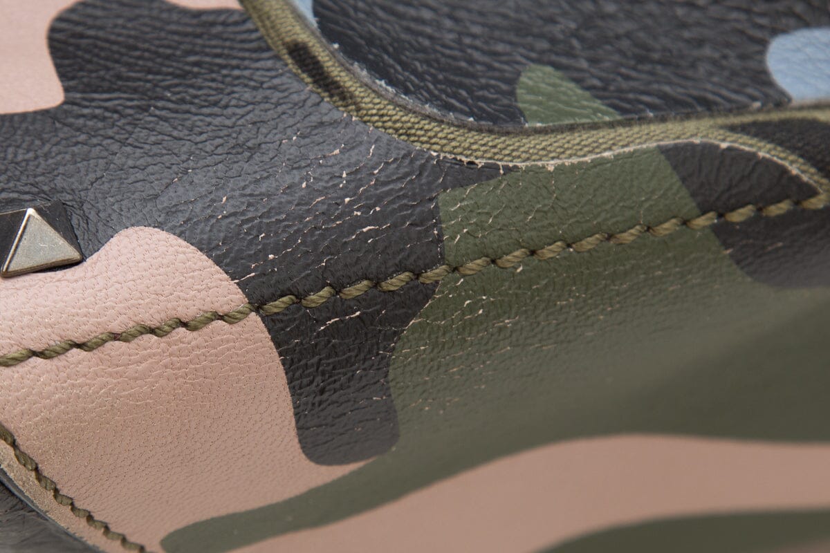Valentino Camo Abstract Stitch Tote