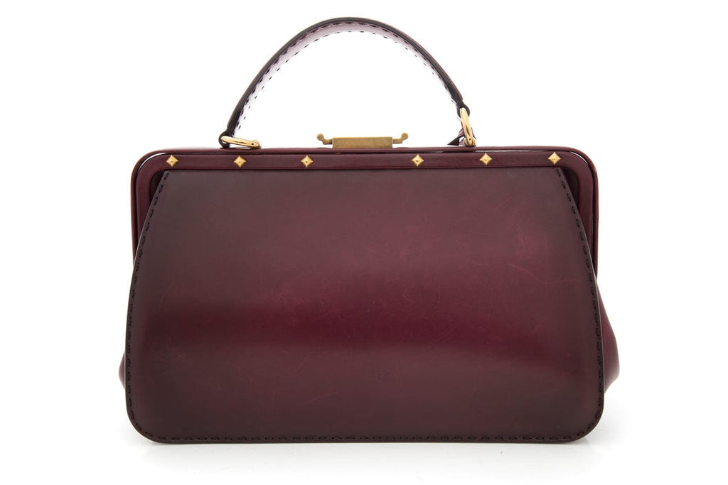 Gucci Vintage Maroon & Gold Tom Ford Era Handbag