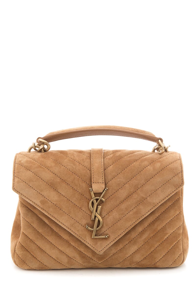 Saint Laurent Camel Medium College Handbag