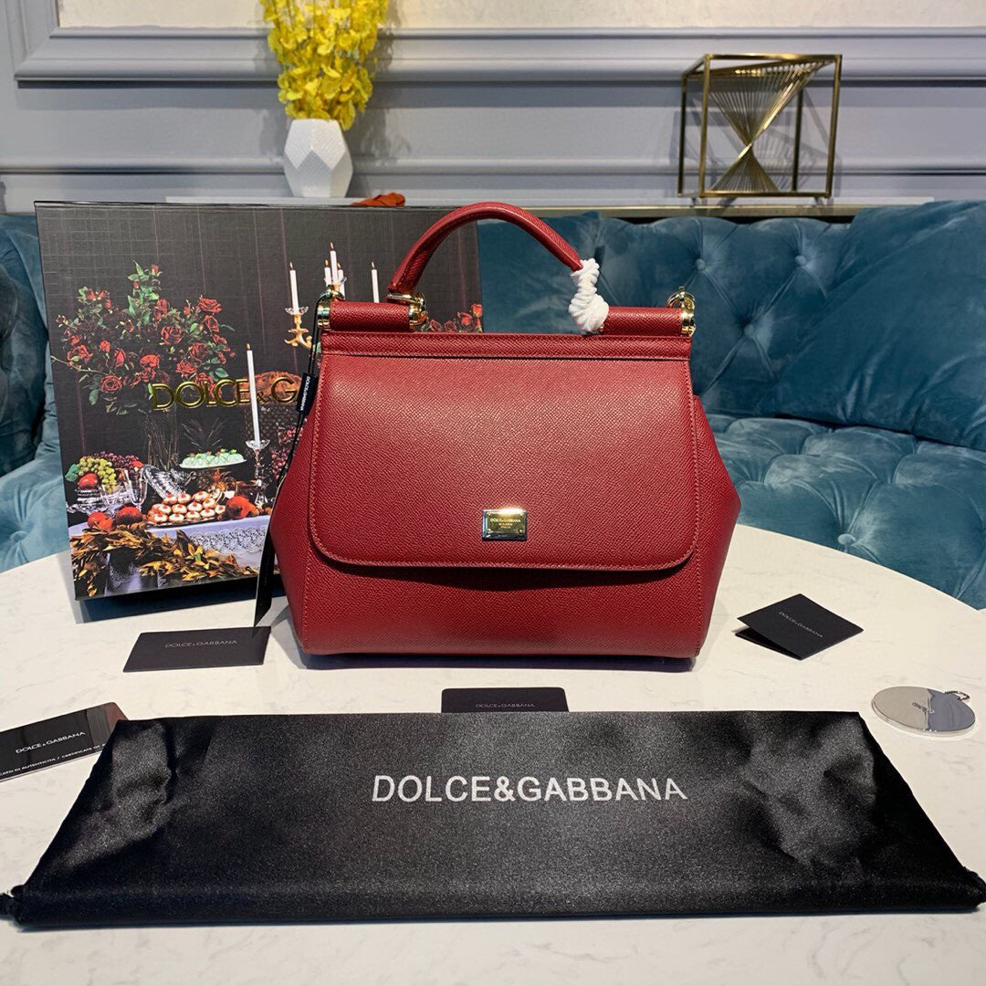 GLAMI Small Sicily Bag In Dauphine Red For Women 7.5in/19cm GLAMI
